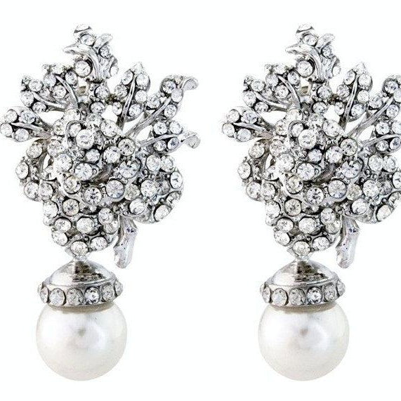 Drop Vintage Style Pearl Earrings.