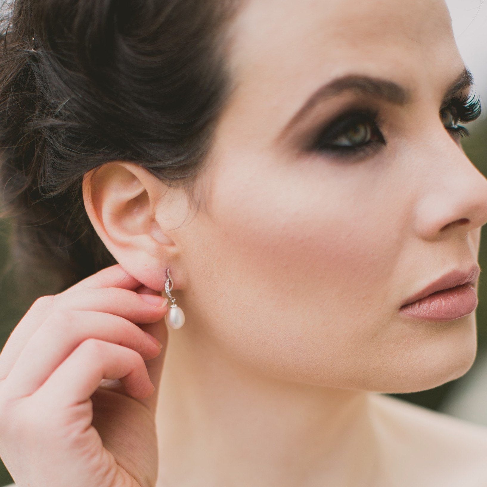 Wedding Earrings - Delicate Freshwater Pearl Earrings, Bolero