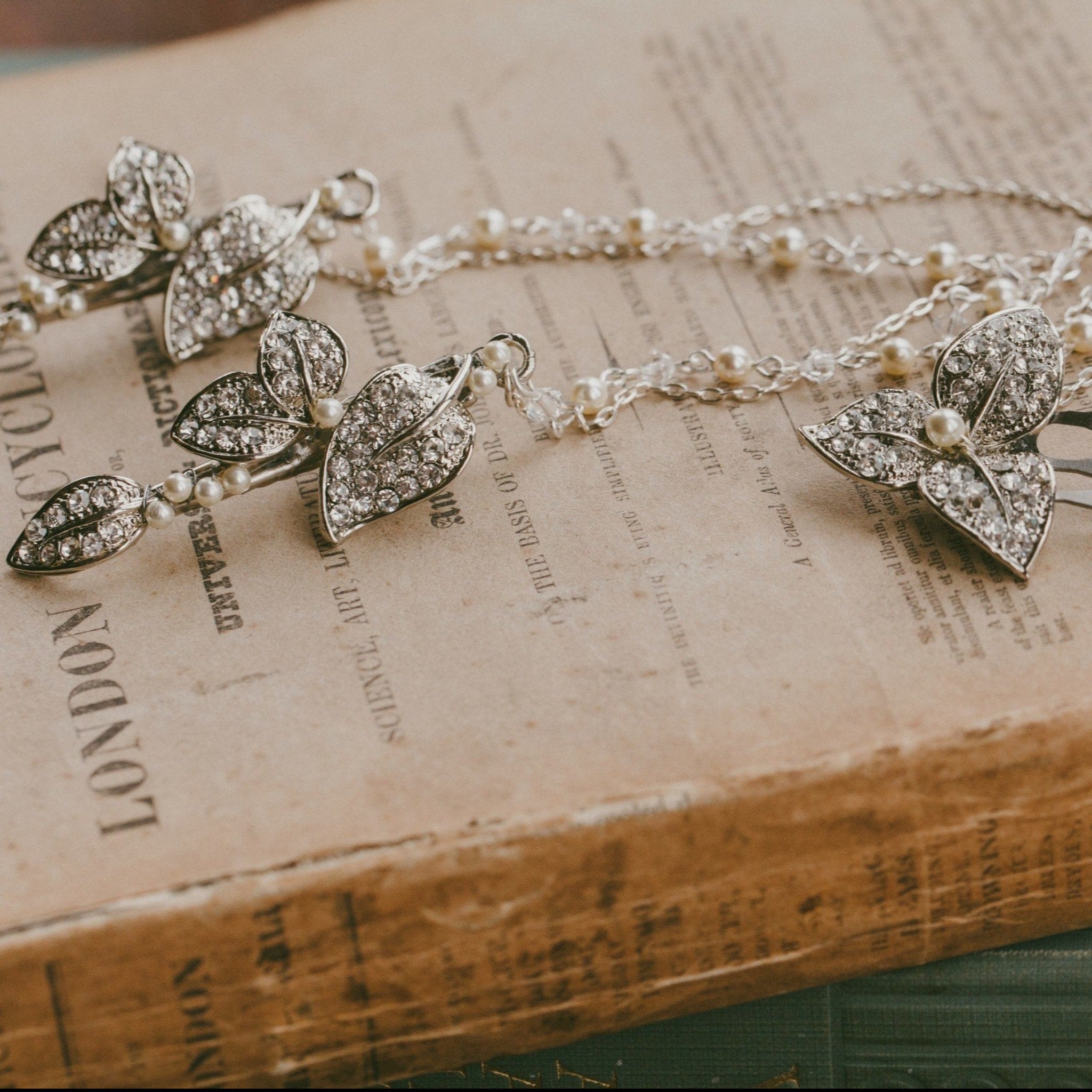 Wedding Hair Combs - Draping Pearl And Crystal Wedding Headpiece, Camomile