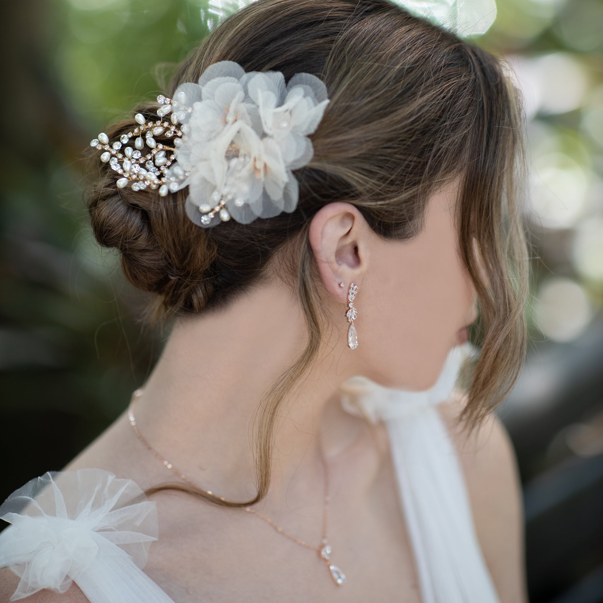 Side Swept Bridal Hair Jewellery Hairstyles Ireland