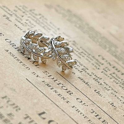 Jules Bridal - Loree, Silver Crystal Hoop Earrings