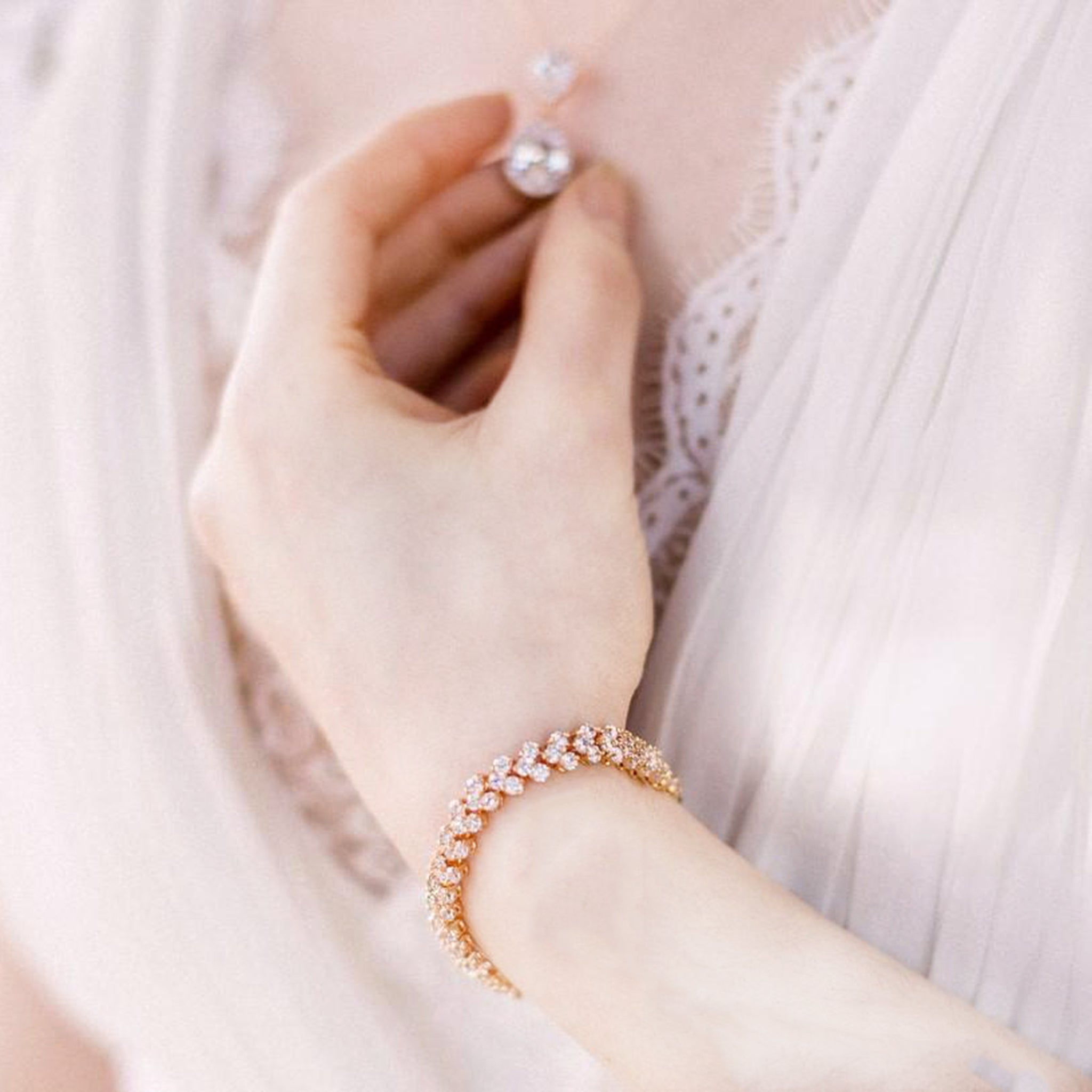 Jules Bridal - Anastasia, Rose Gold & Crystal Bracelet