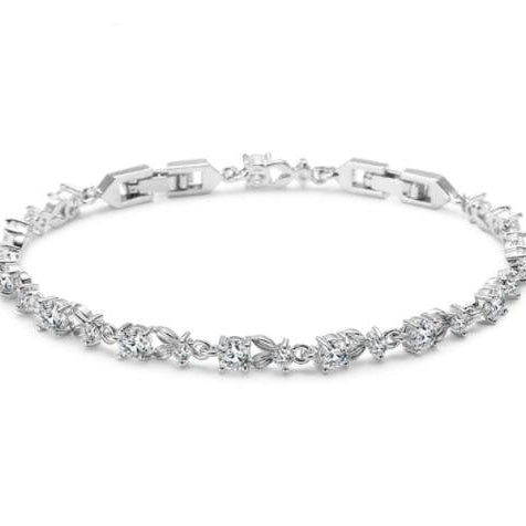 Jules Bridal - Antoinette, Fine Silver Crystal Bracelet