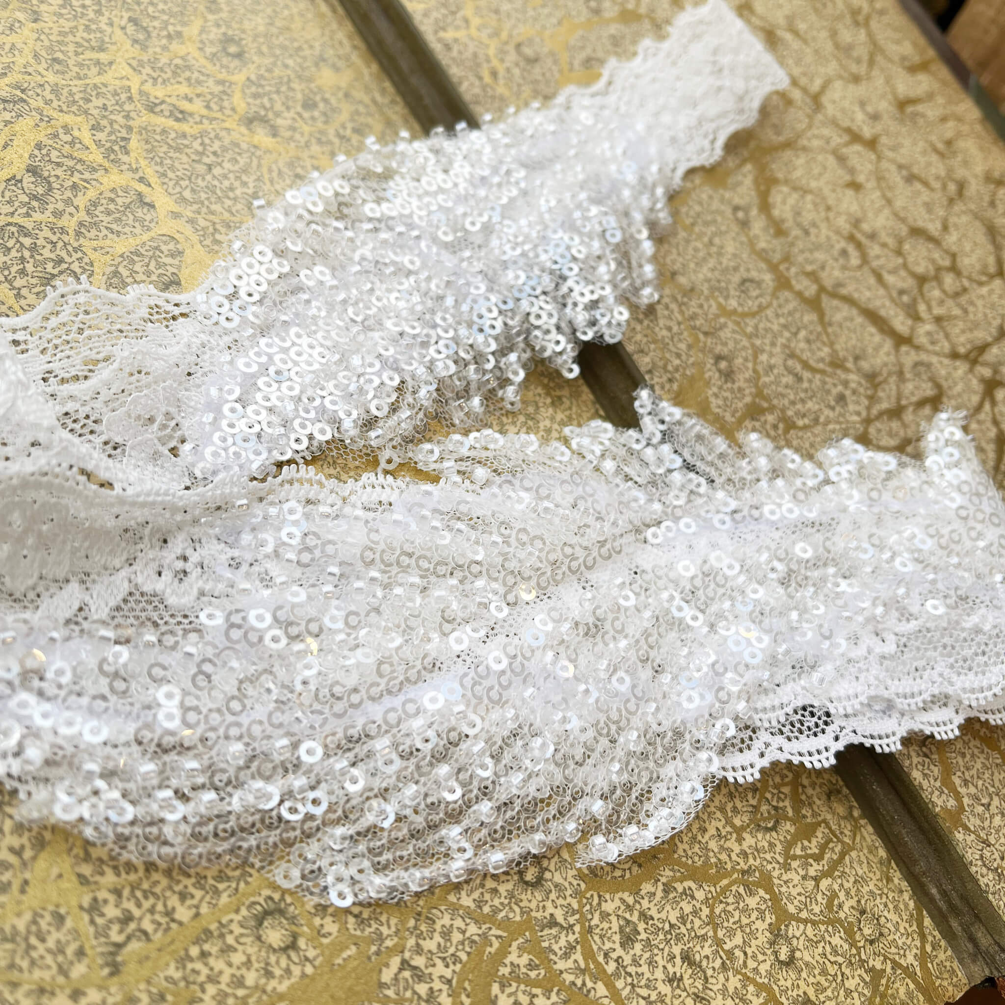 Jules Bridal - Astrilde, Feather Sequin Detail Garter Set