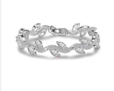 Jules Bridal - Davina, Crystal Silver Bracelet [Archival- Discontinued]