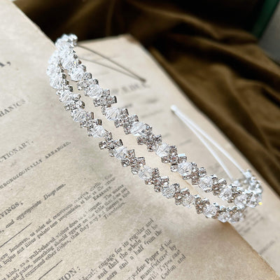 Jules Bridal - Dione, Silver Crystal Tiara Headband