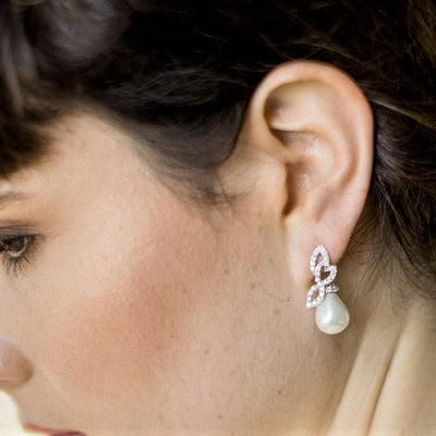 Jules Bridal - Judy, Pearl & Crystal Drop Earrings