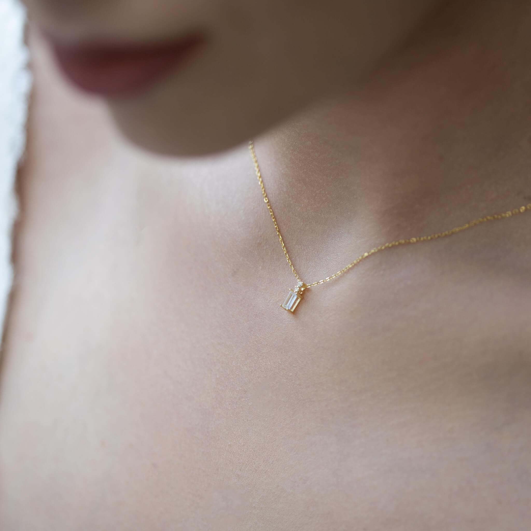 Jules Bridal - Kiara, 14k Gold Plated Crystal Necklace
