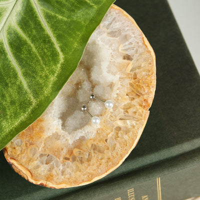 Jules Bridal - Lúna, Sterling Silver Freshwater Pearl Studs