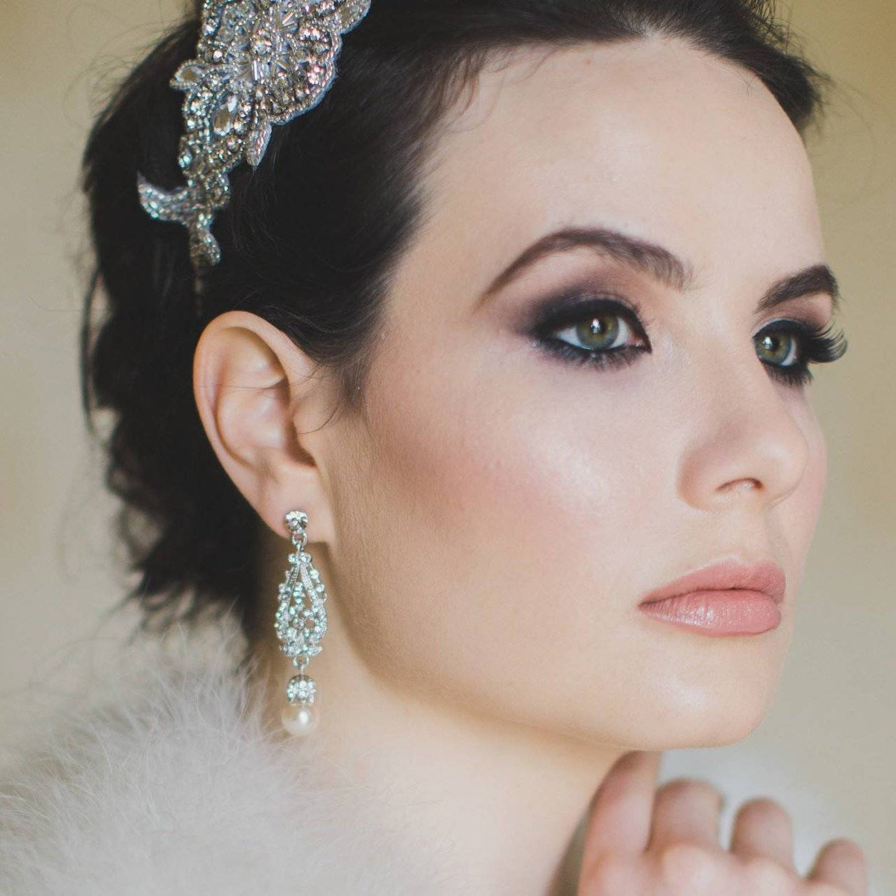 Jules Bridal - Marguerite, Vintage Style Filigree and Crystal Earrings
