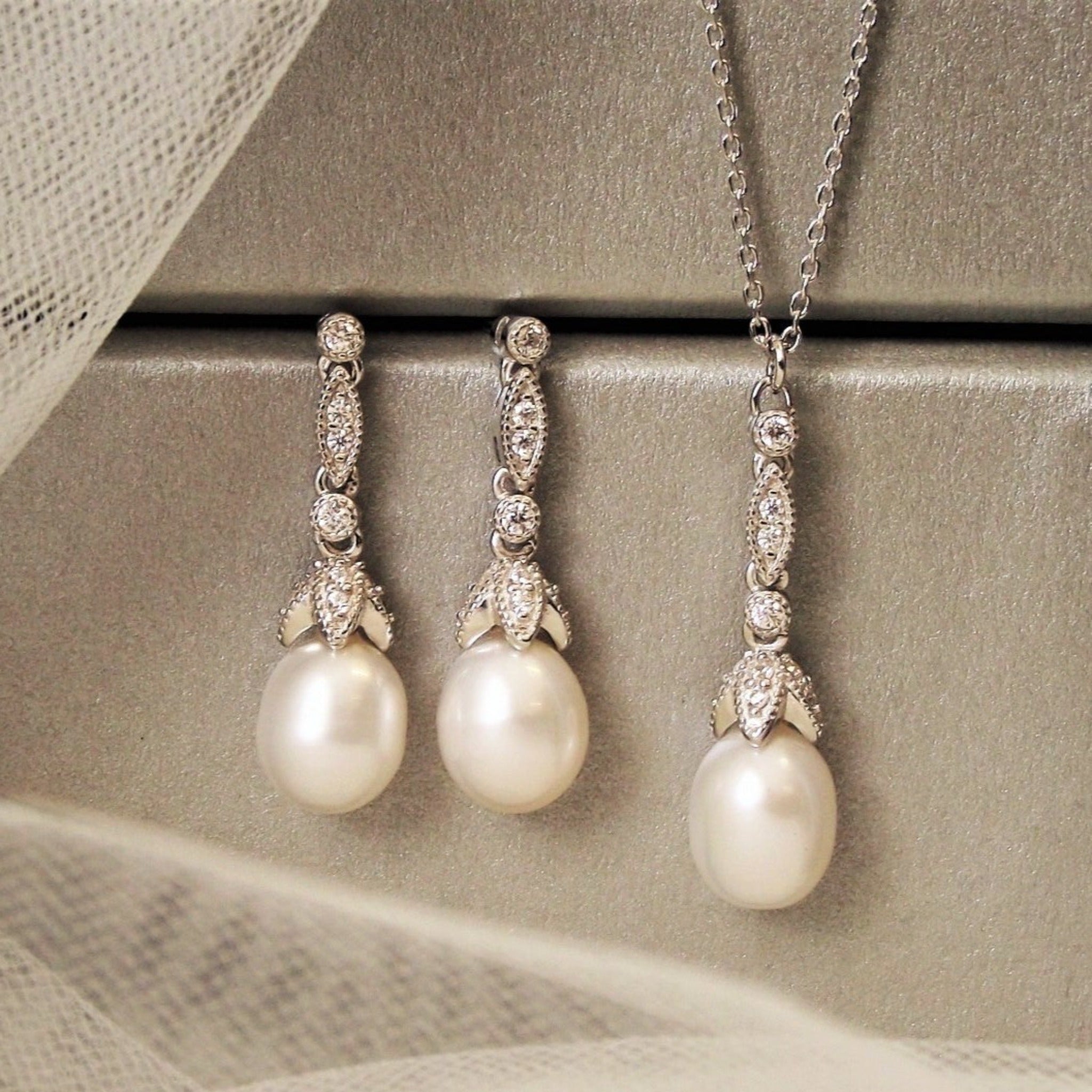 Old Cut Diamond And Natural Saltwater Pearl Victorian Earrings | 942067 |  Sellingantiques.co.uk